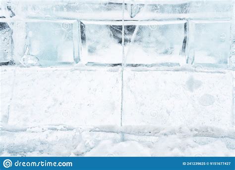 Wall of the House Made of Ice Bricks. Stock Image - Image of natural, crystal: 241239625