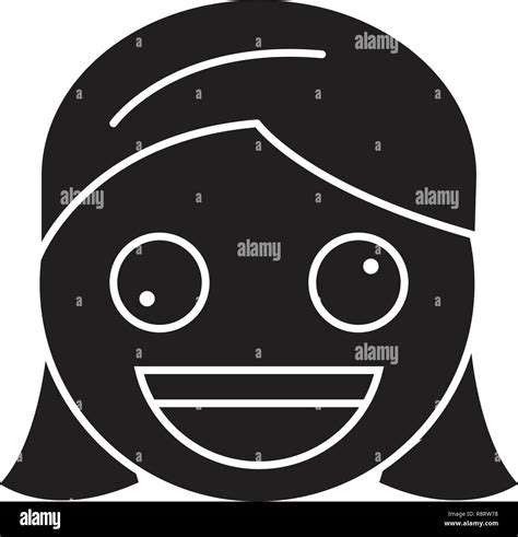 Zany face emoji black vector concept icon. Zany face emoji flat ...