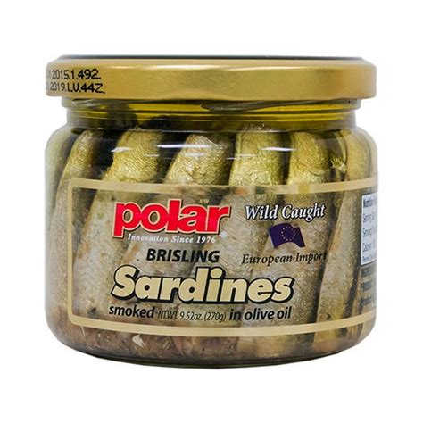 MW Polar Smoked Brisling Sardines in Olive Oil in Jar 9.5 oz. - Walmart.com - Walmart.com