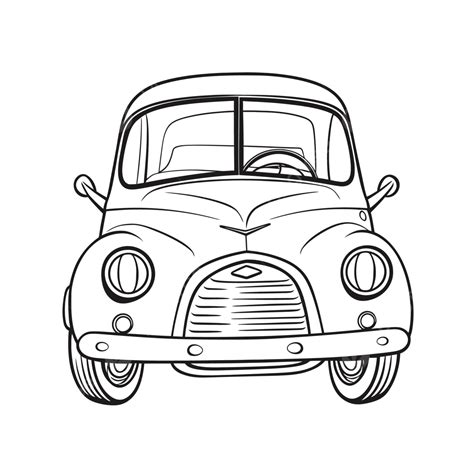 Classic Car Coloring Page Outline Sketch Drawing Vector Vintage Car | sexiezpix Web Porn