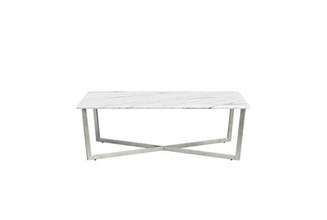 Liv White Faux Marble Coffee Table | Living Spaces