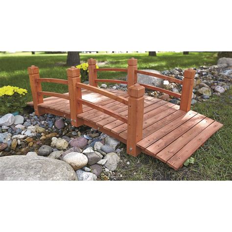 CASTLECREEK Wooden Garden Bridge - 676466, Decorative Accessories at Sportsman's Guide