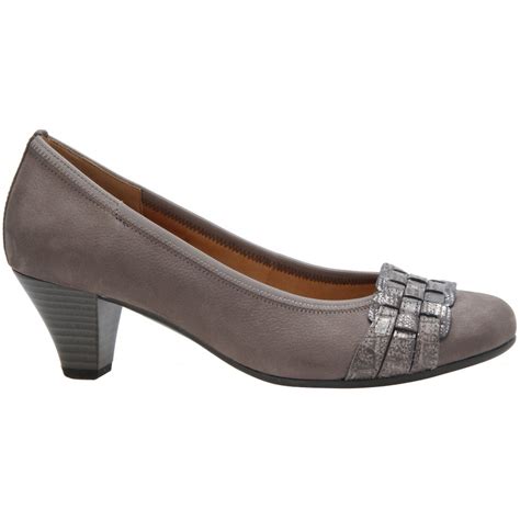 Gabor Womens Rhumba Taupe Court Shoes 35.480.33