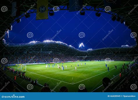 Borisov-Arena Stadium in August 2014, Belarus Editorial Stock Image - Image of playground, arena ...