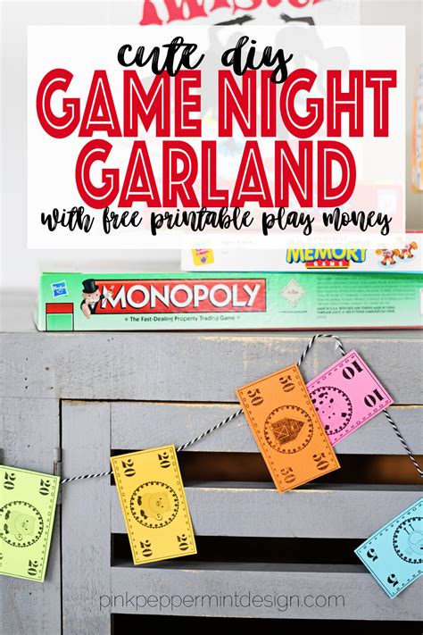 Home and Family Crafts : DIY Garland for Game Night Party – Pink ...