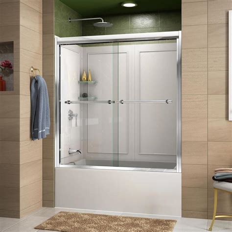 DreamLine Duet Chrome 2-Piece Bathtub Shower Kit (Common: 32-in x 59-in; Actual: x) at Lowes.com