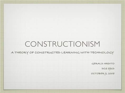 Constructionism | Learning theory, Seymour papert, Learning