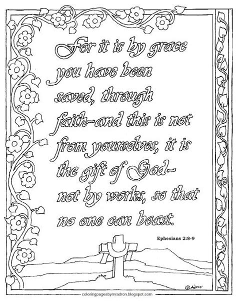 Ephesians 2 8 9 printable coloring page – Artofit