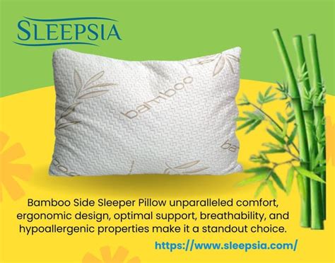 Bamboo Side Sleeper Pillow: The Ultimate Support for Comfortable Sleep : r/sleepsiaglobal