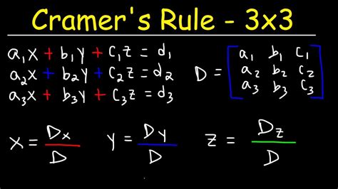 Solving Systems Of Linear Equations In Three Variables Using Determinants - Tessshebaylo