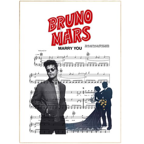 Bruno Mars - MARRY YOU Poster Store | Top 5 Wall Art By 98types