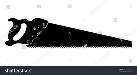 Isolated Saw Silhouette Symbolic Illustration Stock Vector (Royalty Free) 77107258 | Shutterstock