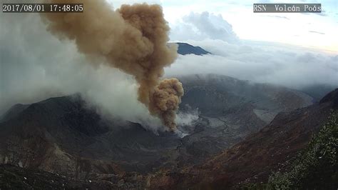 Dramatic volcanic eruptions August 2017: Sinabung (Indonesia), Poas (Costa Rica), Sheveluch (Russia)