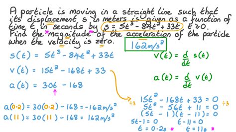 Question Video: Finding the Magnitude of the Acceleration If the Velocity Is Uniform | Nagwa