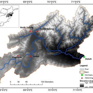 Location map of the Kabul river basin with hydro-climatic stations ...