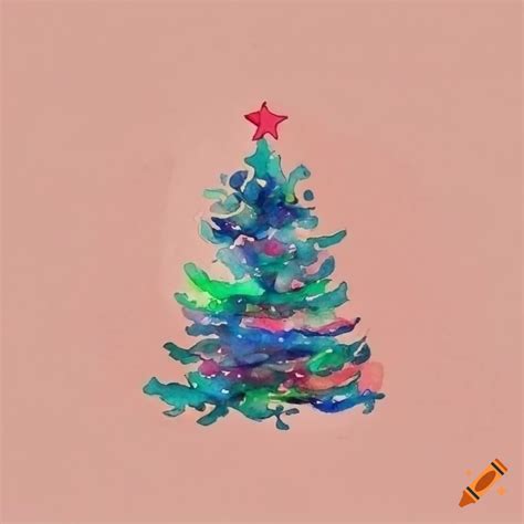 Minimalist christmas tree artwork
