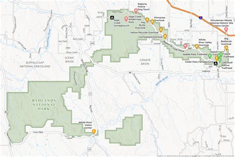 Badlands National Park Map - GIS Geography