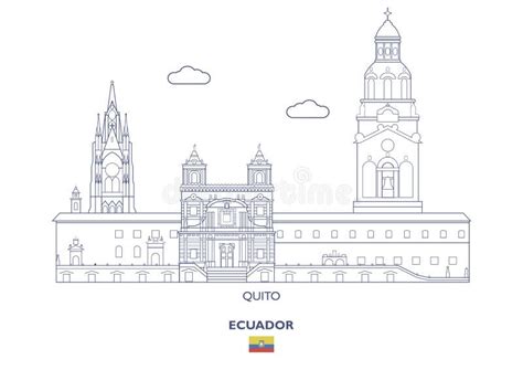 Quito City Skyline, Ecuador Stock Vector - Illustration of place ...