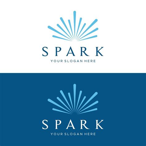 Creative colorful spark logo template design in modern style. Logotype for business, brand ...