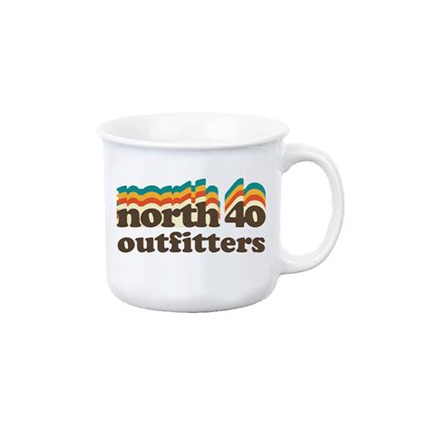 North 40 Outfitters Retro Logo Campfire Ceramic Mug - 15 oz