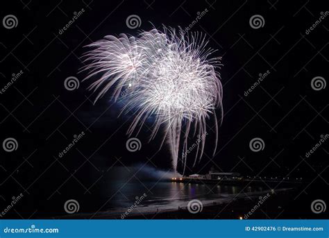 Bournemouth pier fireworks stock photo. Image of night - 42902476