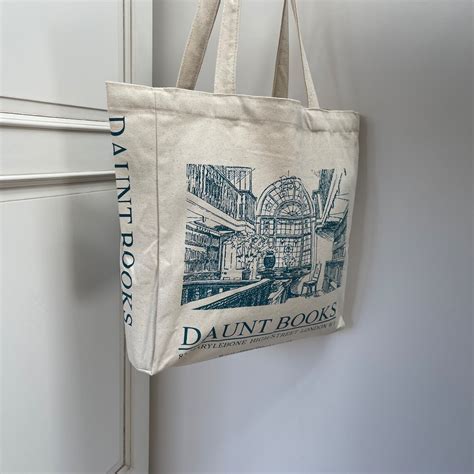 Printed daunt Books Canvas Tote Bag Handmade Tote Bag - Etsy UK