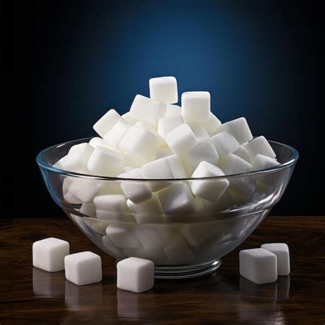 Premium AI Image | Sugar cubes in the bowl realistic