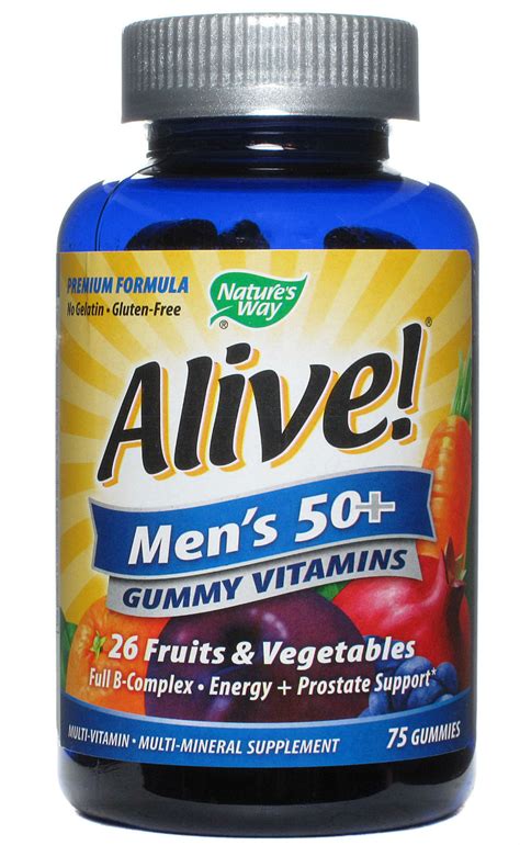 Alive Men's 50 Plus Gummy Multi Vitamin 75 Caps, $12.19ea from NATURE'S WAY!