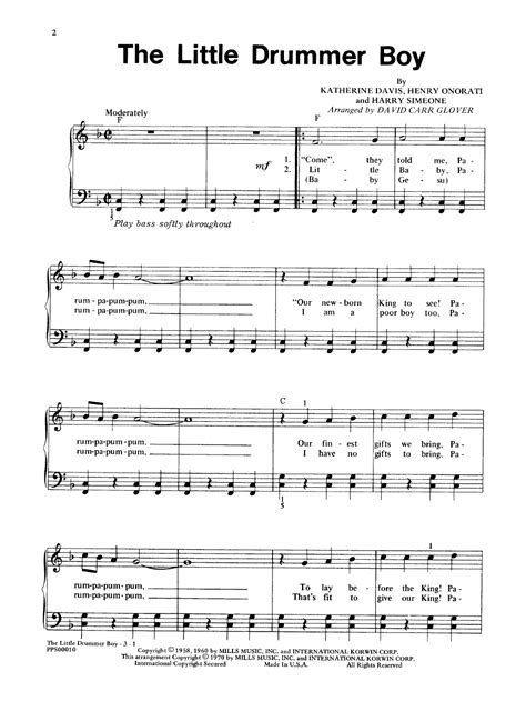 Little Drummer Boy by David Carr Glover| J.W. Pepper Sheet Music