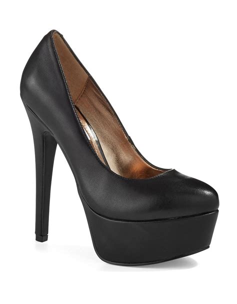 Steve madden Equality Platform Heels in Black | Lyst