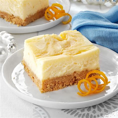 Orange-Swirled Cheesecake Dessert Recipe | Taste of Home