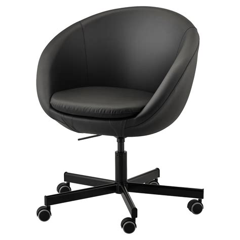 SKRUVSTA Idhult black, Swivel chair - IKEA