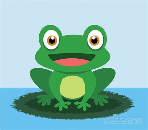 frog on lily pad - Clip Art Library