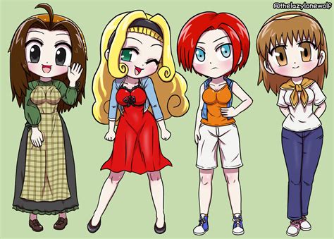 Harvest Moon: A Wonderful Life Bachelorettes by thelazylonewolf on DeviantArt