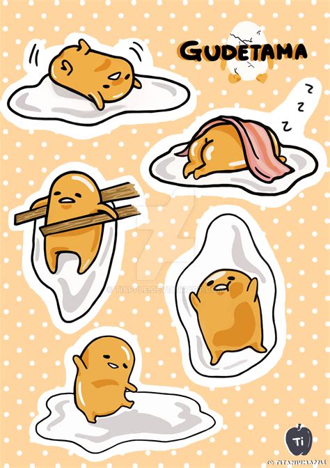 Gudetama Stickers by TIapple on DeviantArt