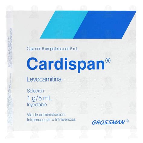 Cardispan 1gr/5ml Solución Inyectable, 5 Ampolletas de 5 ml.