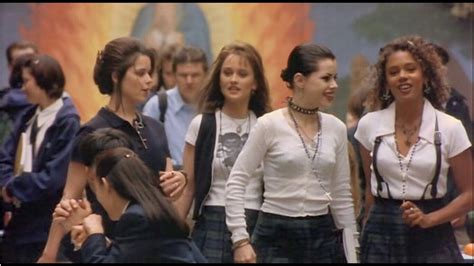 Robin Tunney, Fairuza Balk, Neve Campbell and Rachel True in school uniform from 90s movie The ...