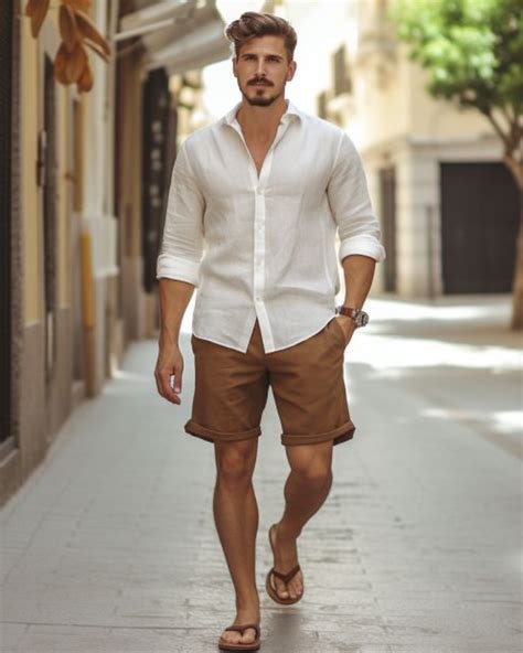 Camisa de Lino con Shorts para Verano | Hockerty