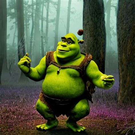 SHREK AT A FOGGY SWAMP | OpenArt