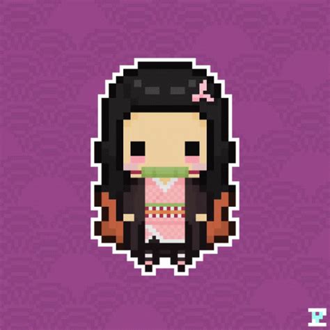 Nezuko Pixel Art GIF – Nezuko Pixel Art Demon Slayer – discover and share GIFs