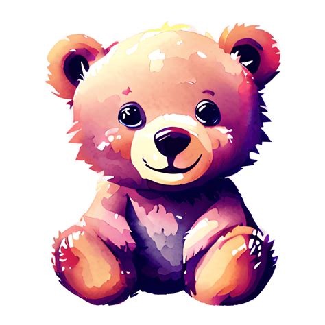 Watercolor Baby Bear Graphic · Creative Fabrica