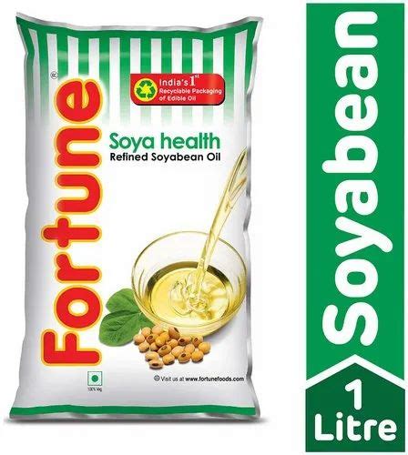 Fortune Refined Soya Bean Oil 1 Ltr Pouch, Packaging Type: Pouched ...