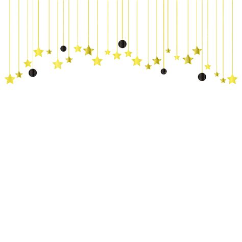 Gold Glitter Stars With Black Balls, Star Art, Decor, Celebrate PNG and ...