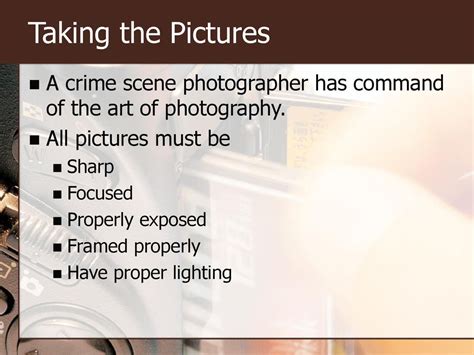 Crime Scene Photography - ppt download