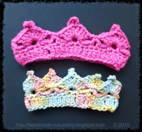 HAND MADE - RUKODELKY: Crocheted Crown For Child - Easy & Free Pattern