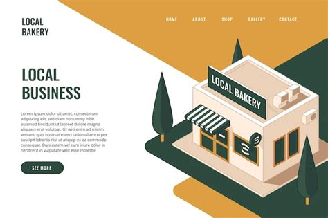 Premium Vector | Small business landing page template