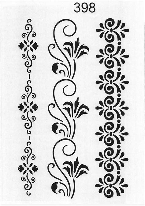 Wall Stencil Patterns, Stencil Designs, Mandala Design Pattern, Pattern Art, Border Pattern ...