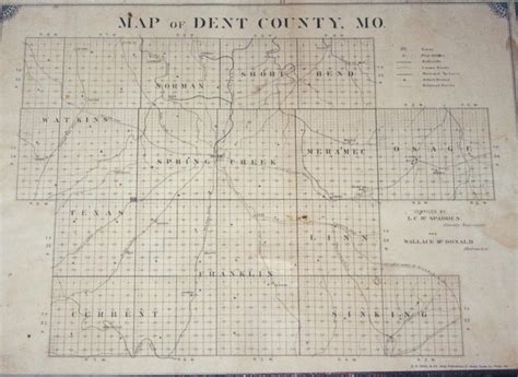 Township Map - Dent Co. Missouri