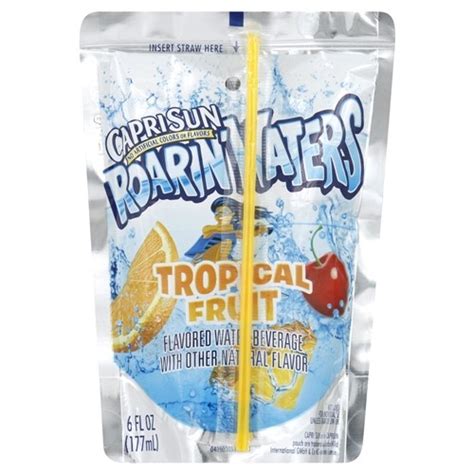 Capri Sun Roarin' Waters Flavored Water, Tropical Fruit, 6 Fl Oz, 10 Ct | Flavored water, Coors ...