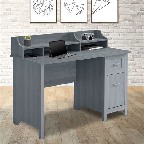 Techni Mobili Classic Office Desk with Storage, Grey - Walmart.com